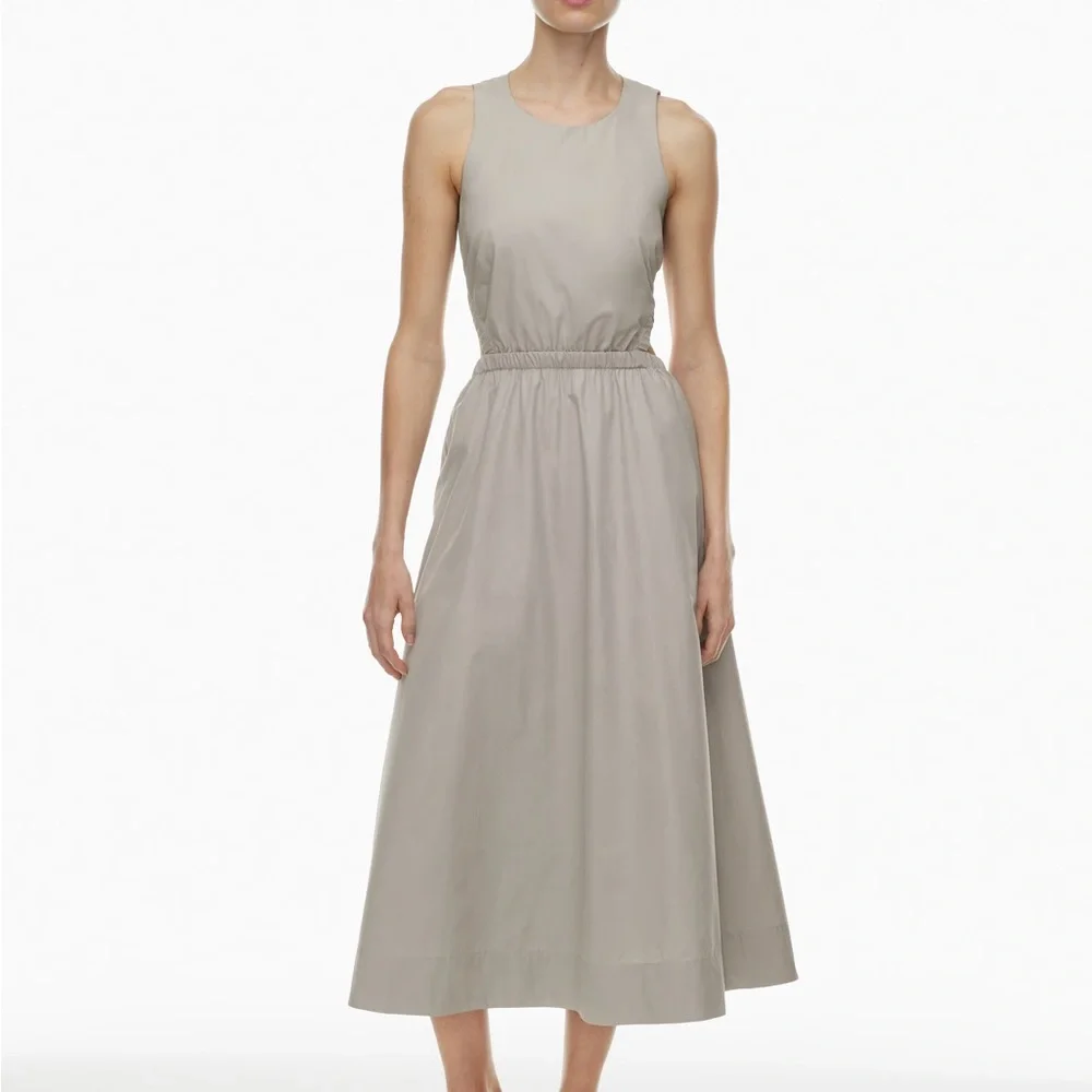 Aritzia Wilfred Cella Poplin Dress in Ashen - Picture 6 of 10